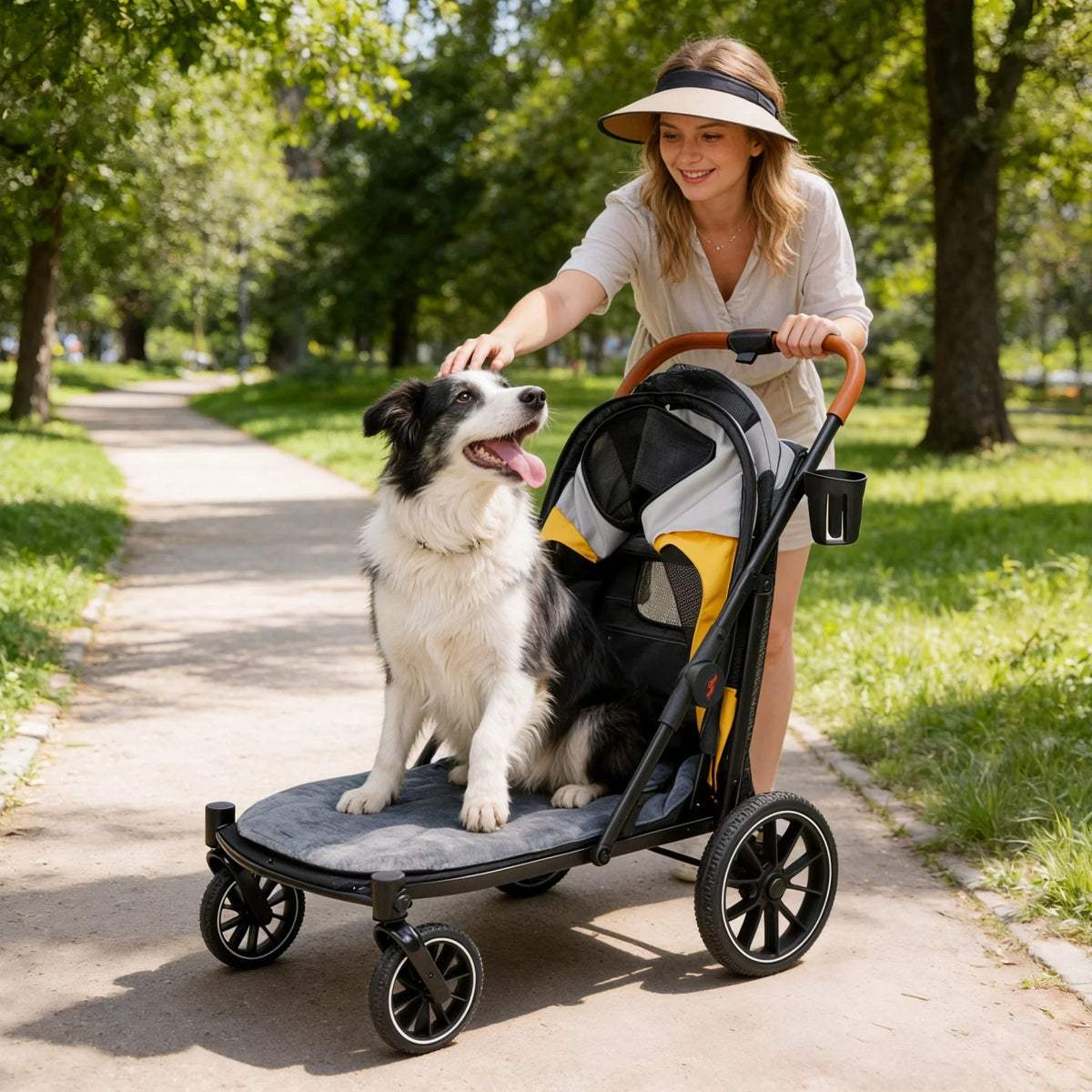 Dog Stroller for Large Dogs Folding Jogger With Storage