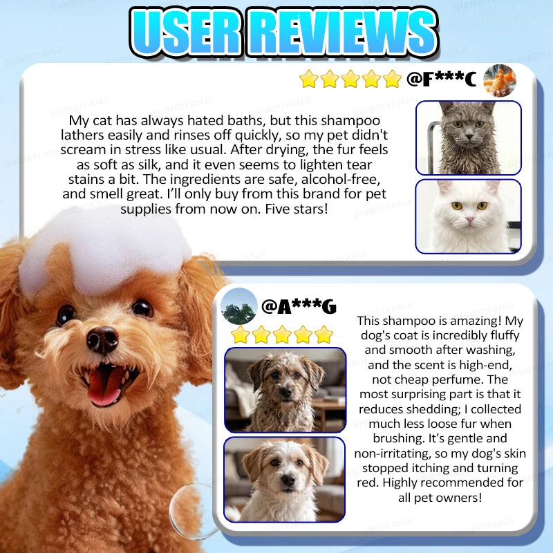 Waterless Dry Shampoo Foam For Cats And Dogs