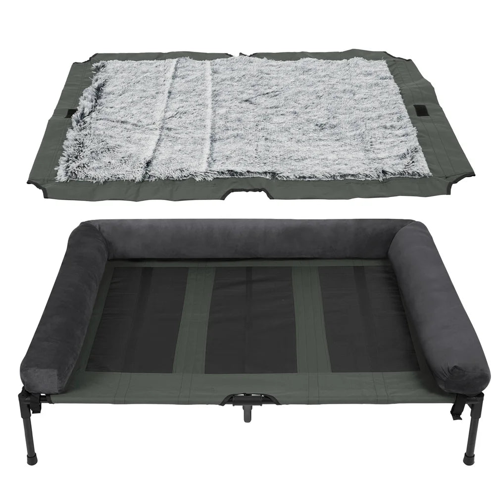 Borwart Raised Dog Bed Indoor Outdoor Breathable Mesh Cooling Cot
