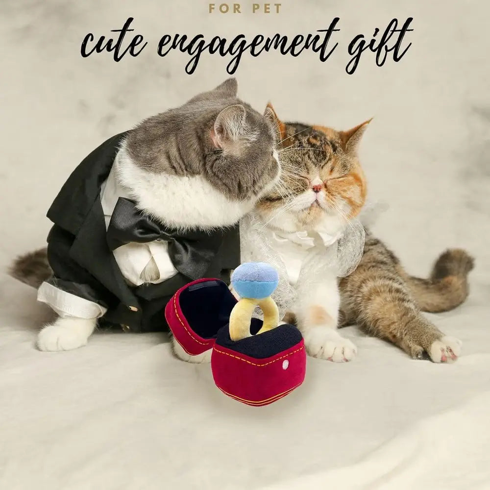Squeaky Diamond Ring Plush Toy For Dogs