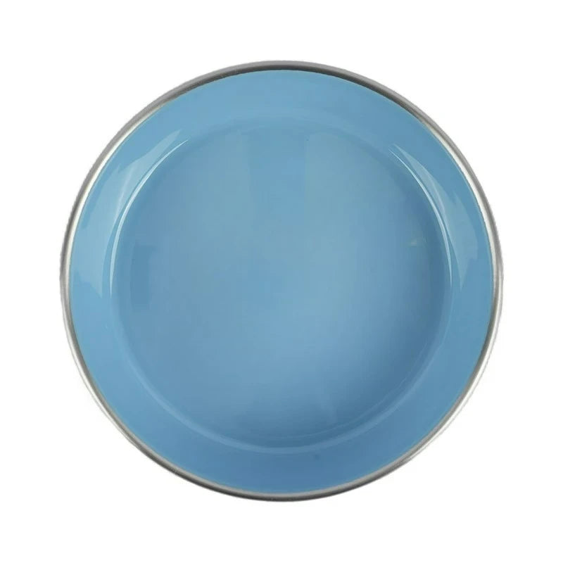 Stainless Steel Cat Food Saucer，Non-slip base helps keep the saucer securely in place during meals.