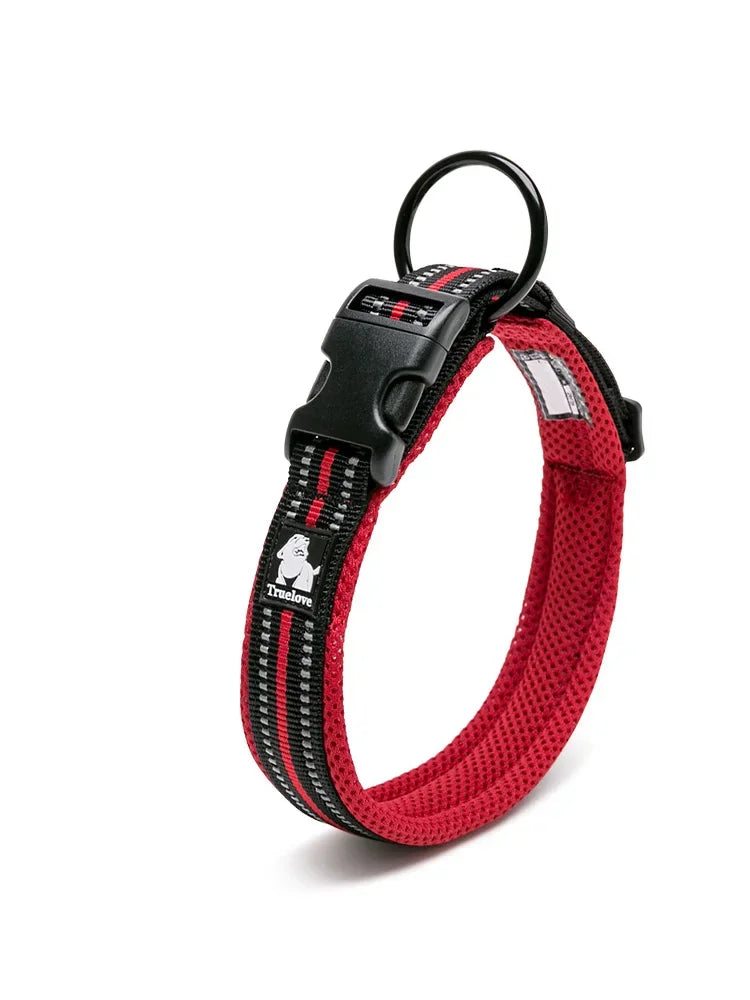 TrueLove Adjustable Nylon Padded Reflective Pet Collar