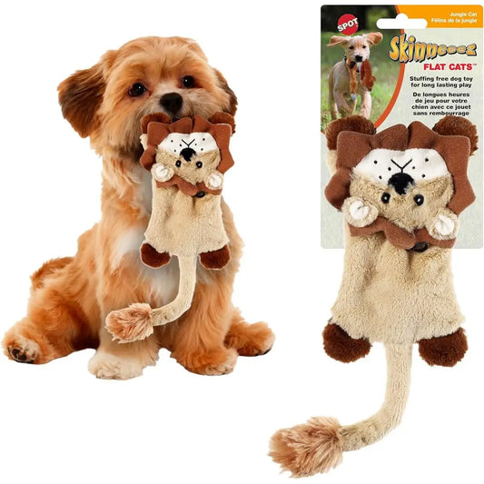 Skinneez Lat Cat 11.5 Inch Interactive Plush Squeaky Dog Toy