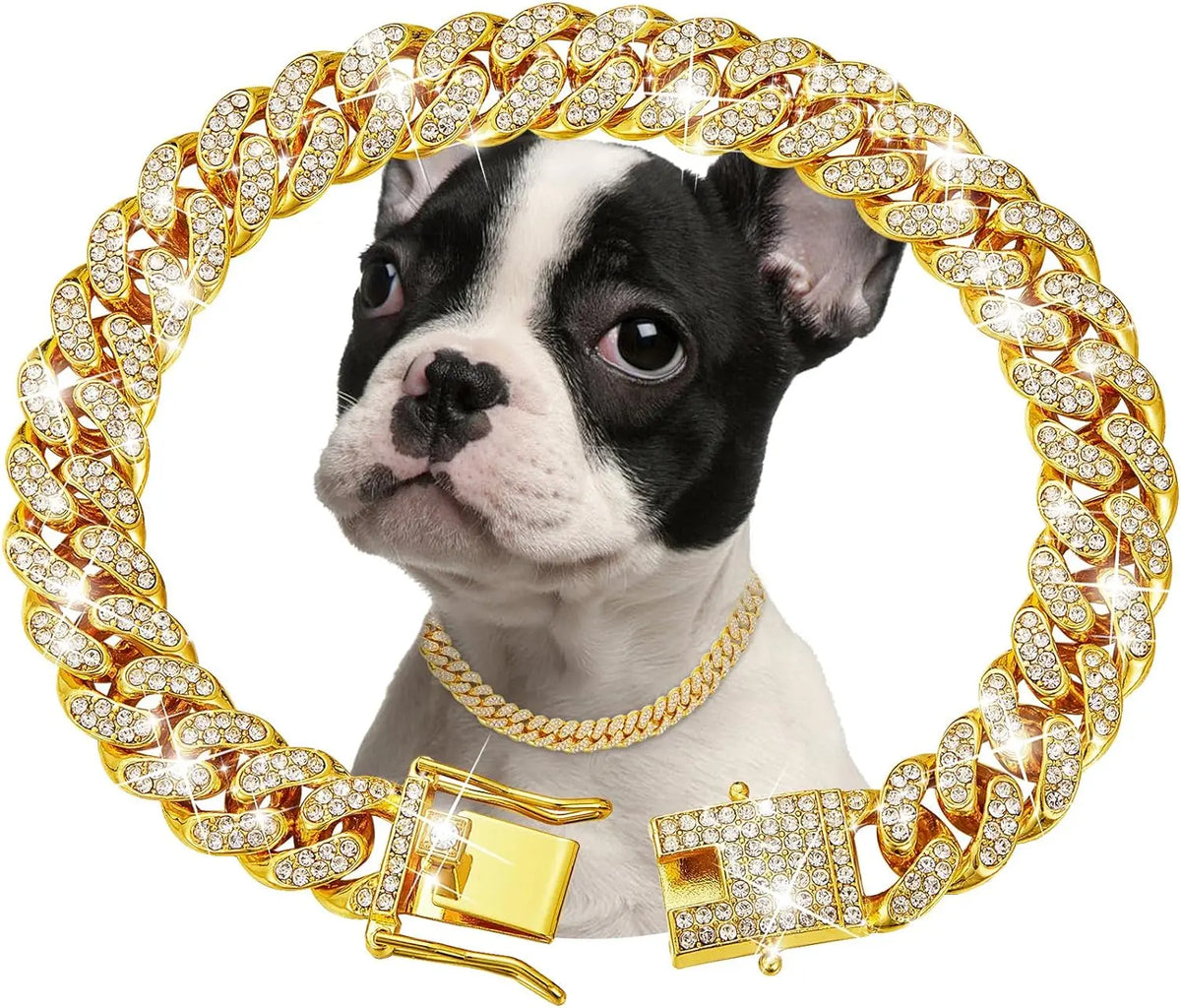 Luxury Stainless Steel Dog Chain Collar For Pets