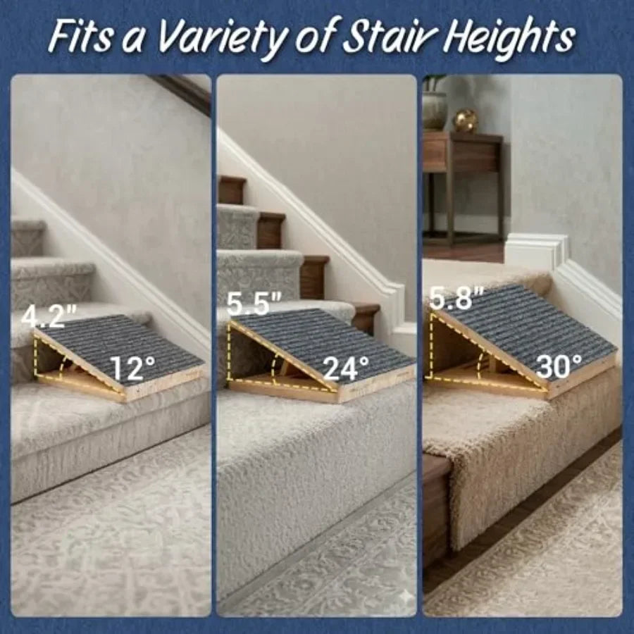 Adjustable Wooden Dog Ramp For Stairs Foldable Indoor