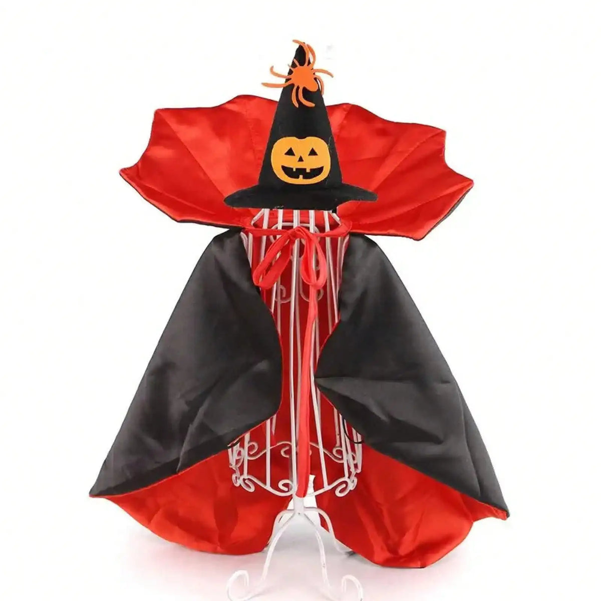 Stand-Collar Halloween Pet Costume Comfortable Adjustable Dogs Cape Pet Supplies Soft Fabric Kitten Puppy Dress Party