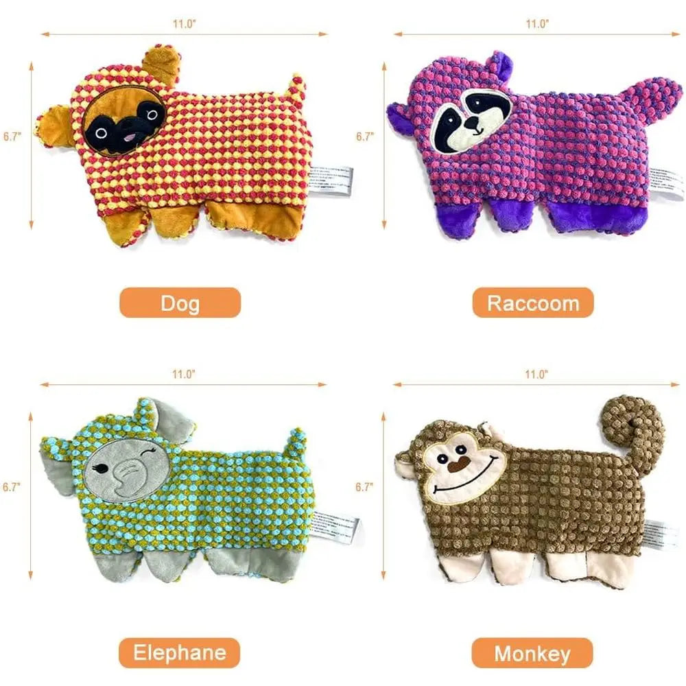 No Stuffing Squeaky Crinkle Dog Toys For Puppies