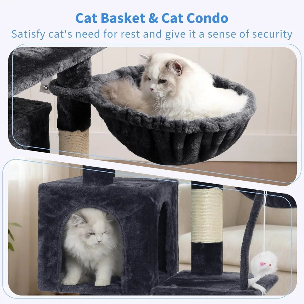 NBVCX Cat Tree Condo Indoor Tower Perch Hammock Scratching Posts