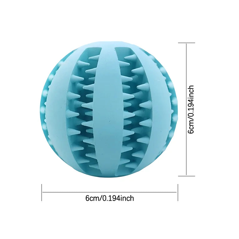 Rubber Dog Teething Puzzle Ball Training Toy