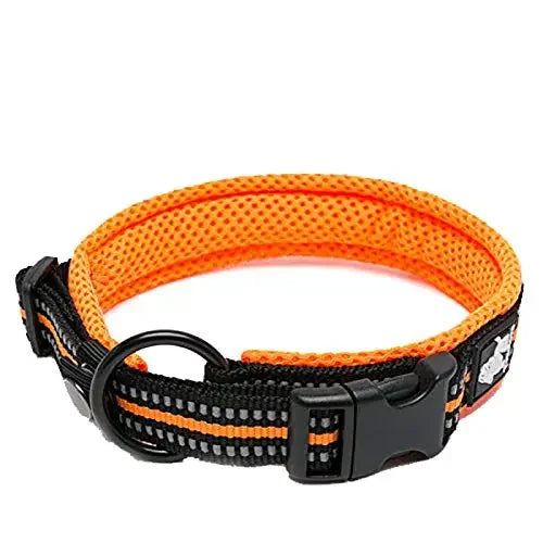 TrueLove Adjustable Nylon Padded Reflective Pet Collar