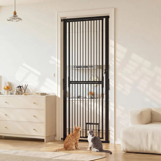 HiMiss 71 Inch Extra Tall Adjustable Cat Gate No Drill