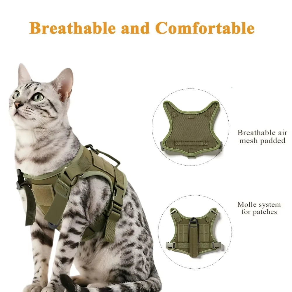 Cat Harness And Leash Set Escape-Proof Mesh With Handle