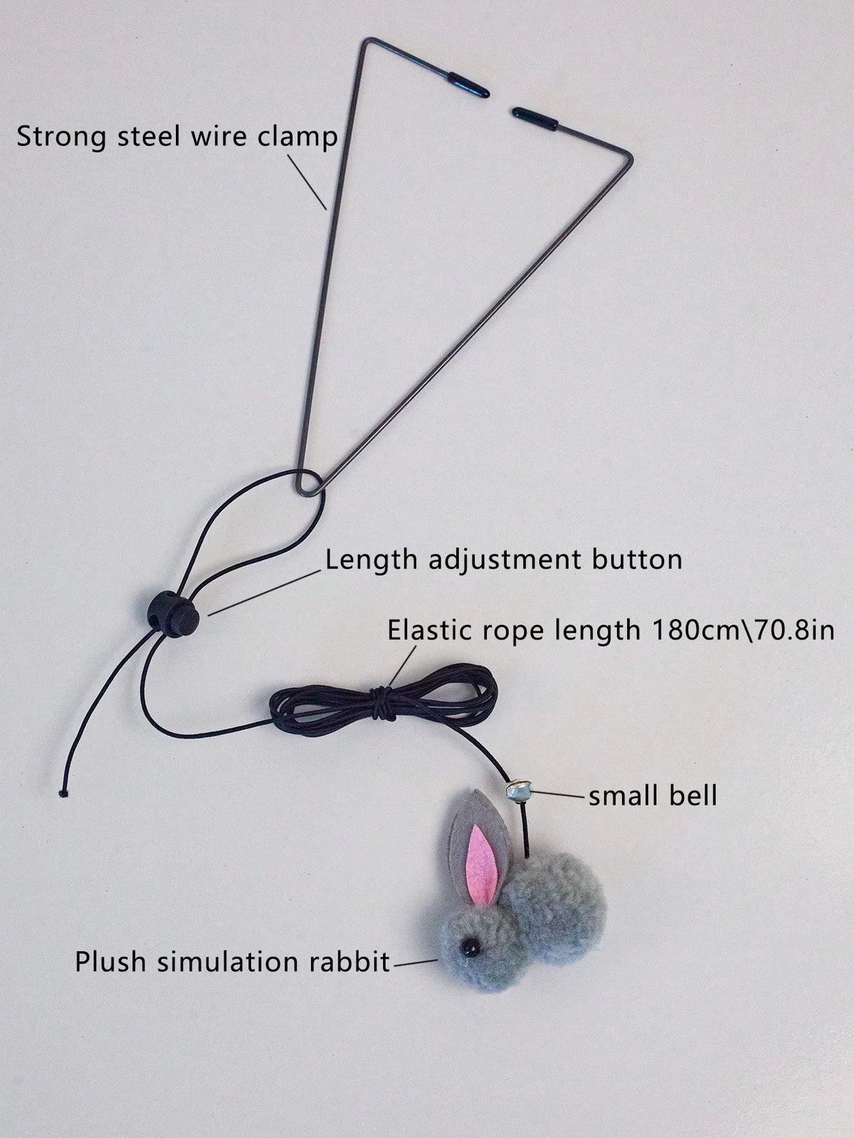Adjustable Fleece Hanging Cat Toy For Interactive Play