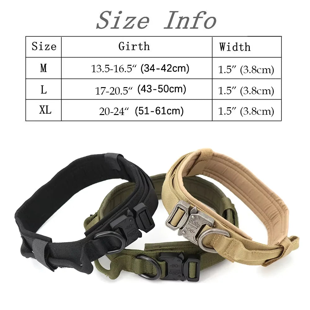 Adjustable Tactical Dog Collar and Leash Set