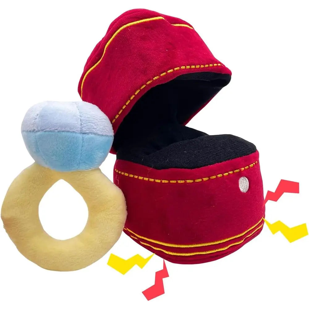 Squeaky Diamond Ring Plush Toy For Dogs