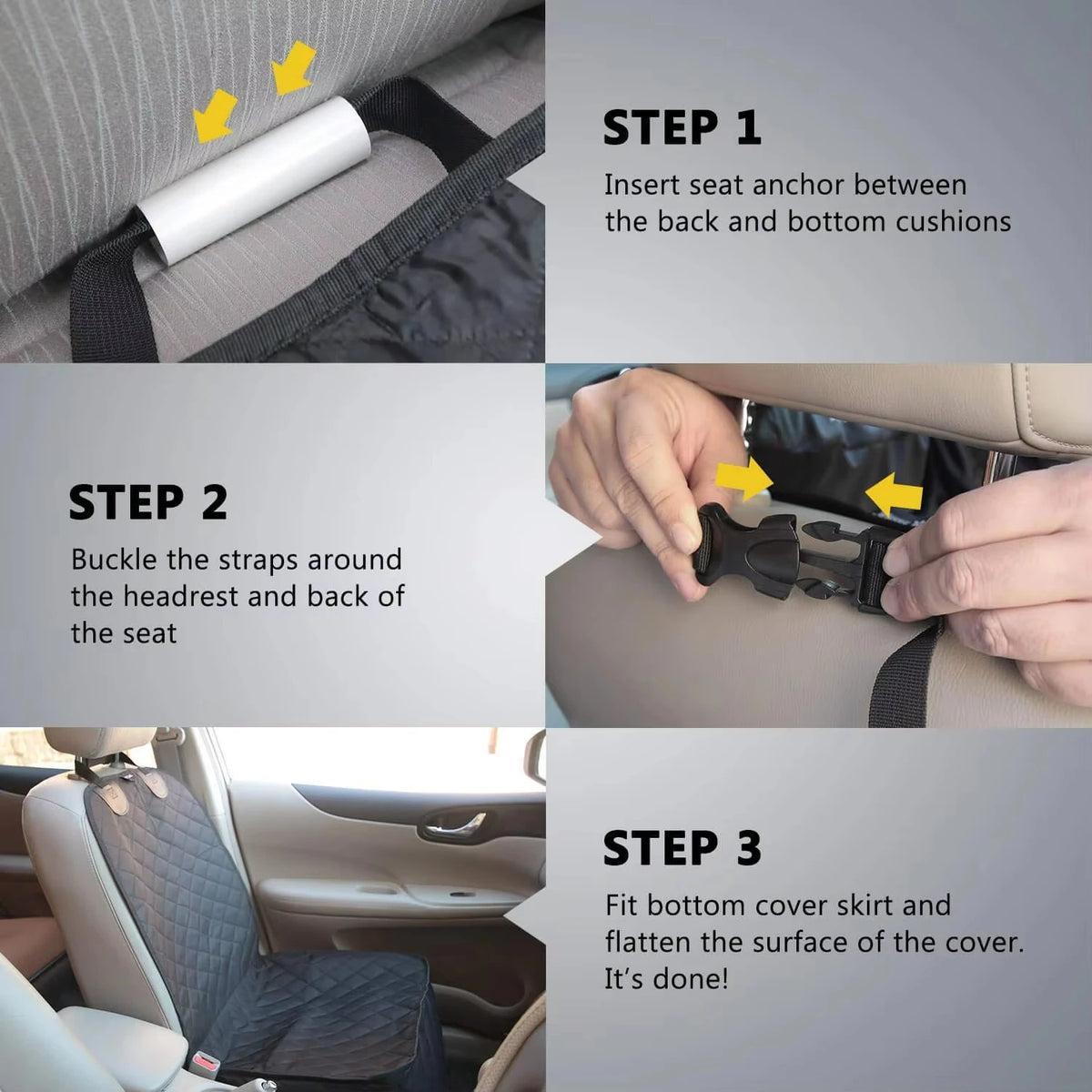 Waterproof Front Seat Cover For Dogs Cars SUVs