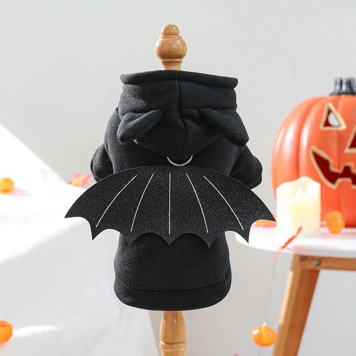 Dog Halloween Costume Funny 3D Bat Wings Dog Hoodie Holiday Apparel For Festival Party Events