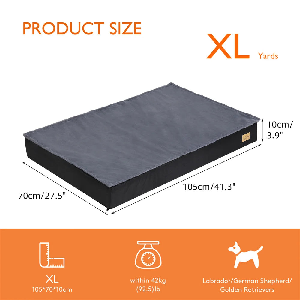 BORWART Orthopaedic Waterproof Dog Bed With Removable Cover