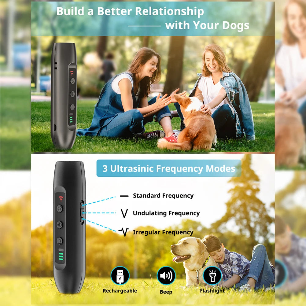 VAKIND Ultrasonic Dog Training Device With LED Flashlight