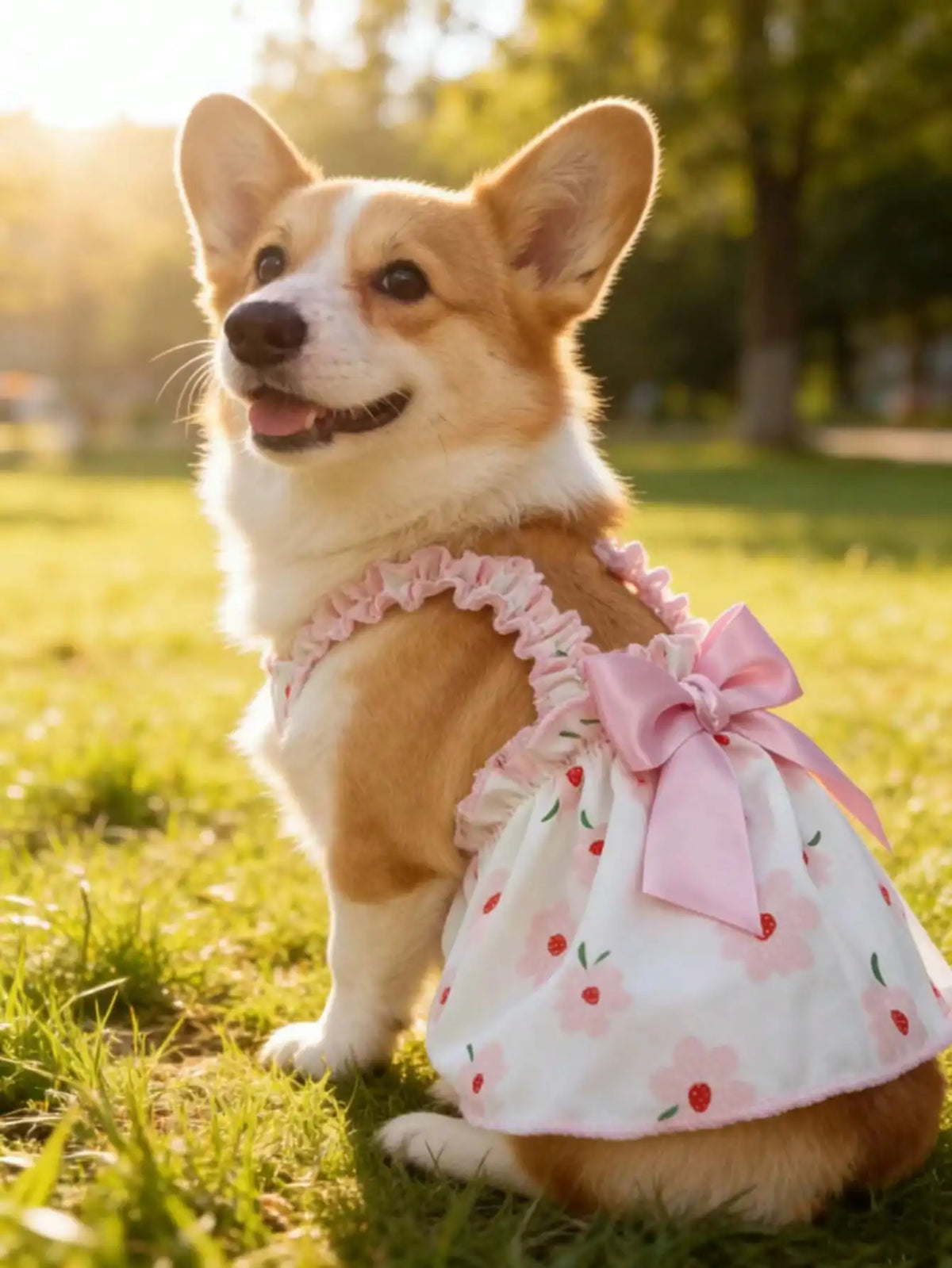 Ditsy Floral Sleeveless Pet Dress For Small Dogs And Cats
