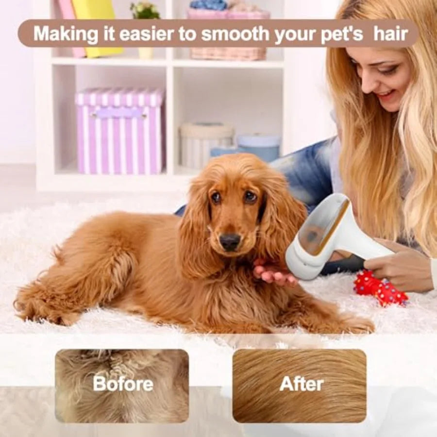 Professional Dog Grooming Vacuum With Stainless Steel Brush