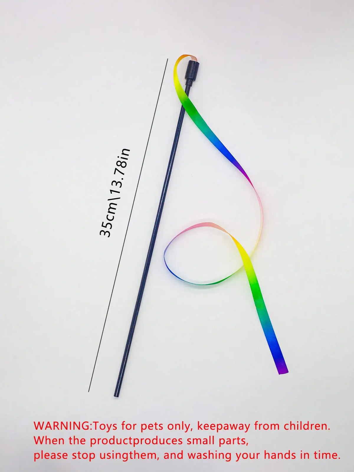 Playful Cat Wand Toy With Colorful Ribbons