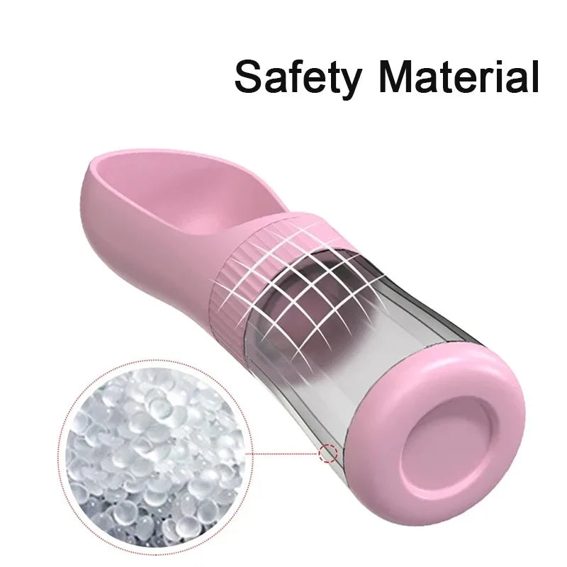 Portable Two In One Glass Pet Water Bottle And Feeder