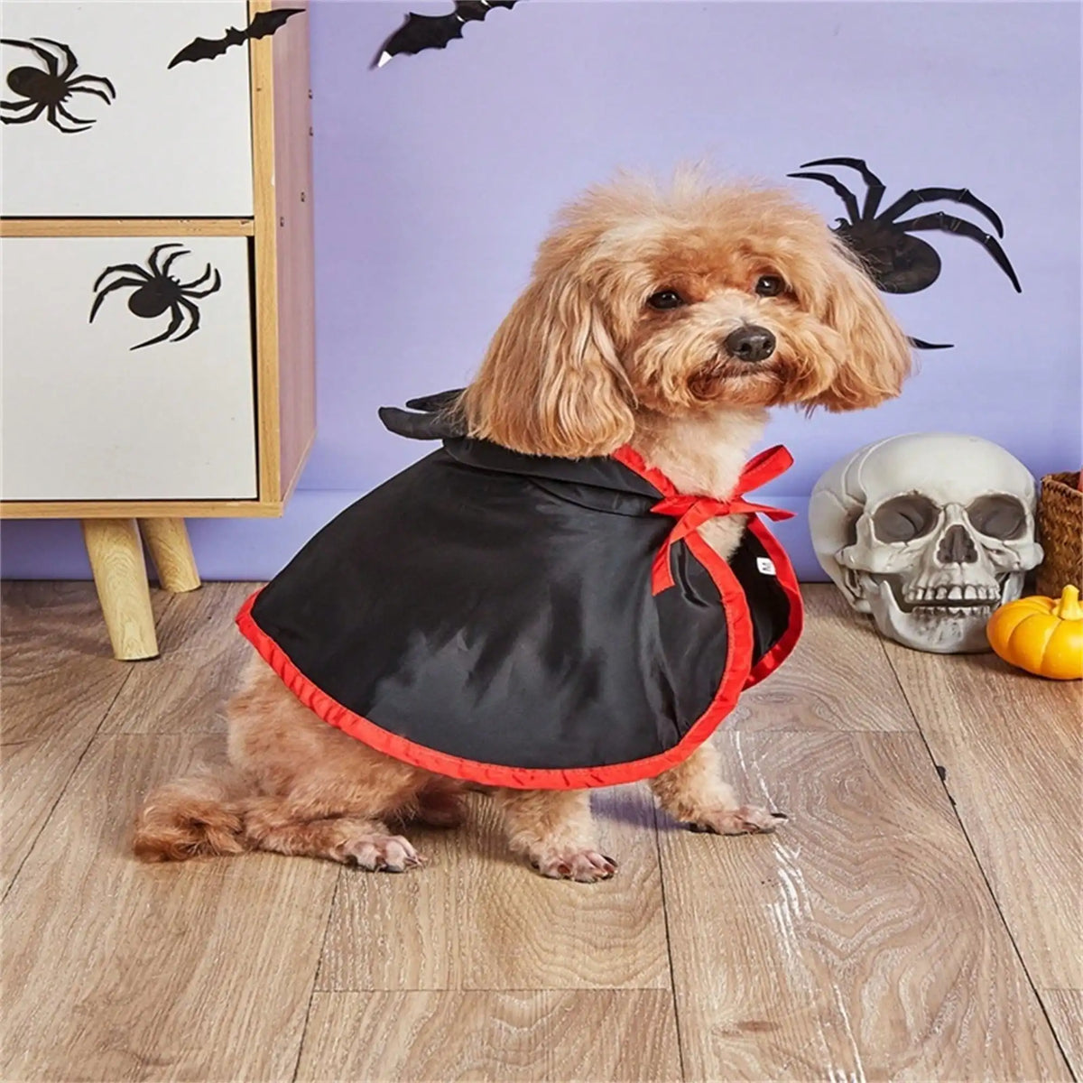 Halloween Dog Costume Cute Cat Dog Cape Cosplay Devil Hat Headband Adjustable Vampire Cloak Demon Hair Hoop Funny Pet Cape