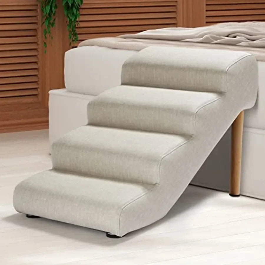 Pet Stairs For Dogs Imitation Linen And Faux leather