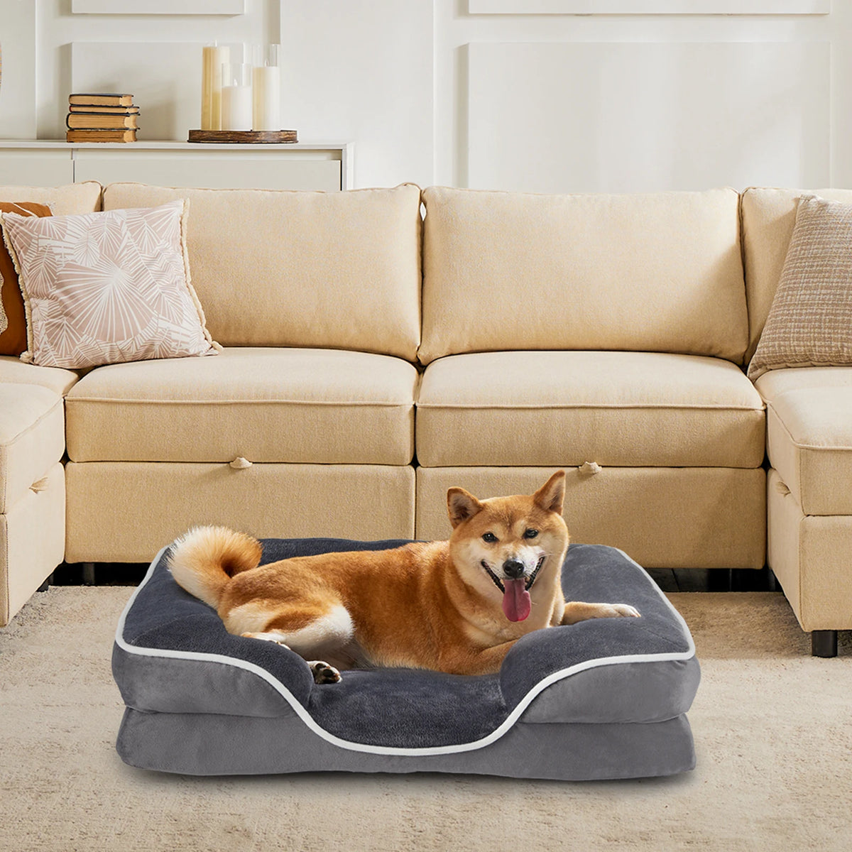 JHK Orthopedic Memory Foam Dog Bed For Small Dogs And Cats