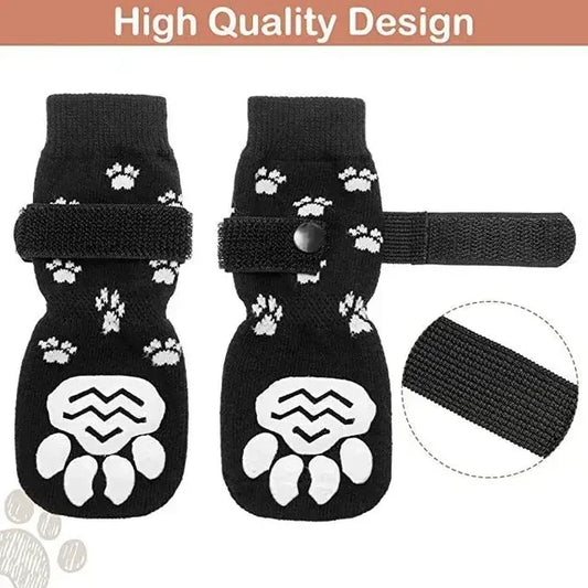 Adjustable Anti Slip Dog Socks For Indoor Paw Protection