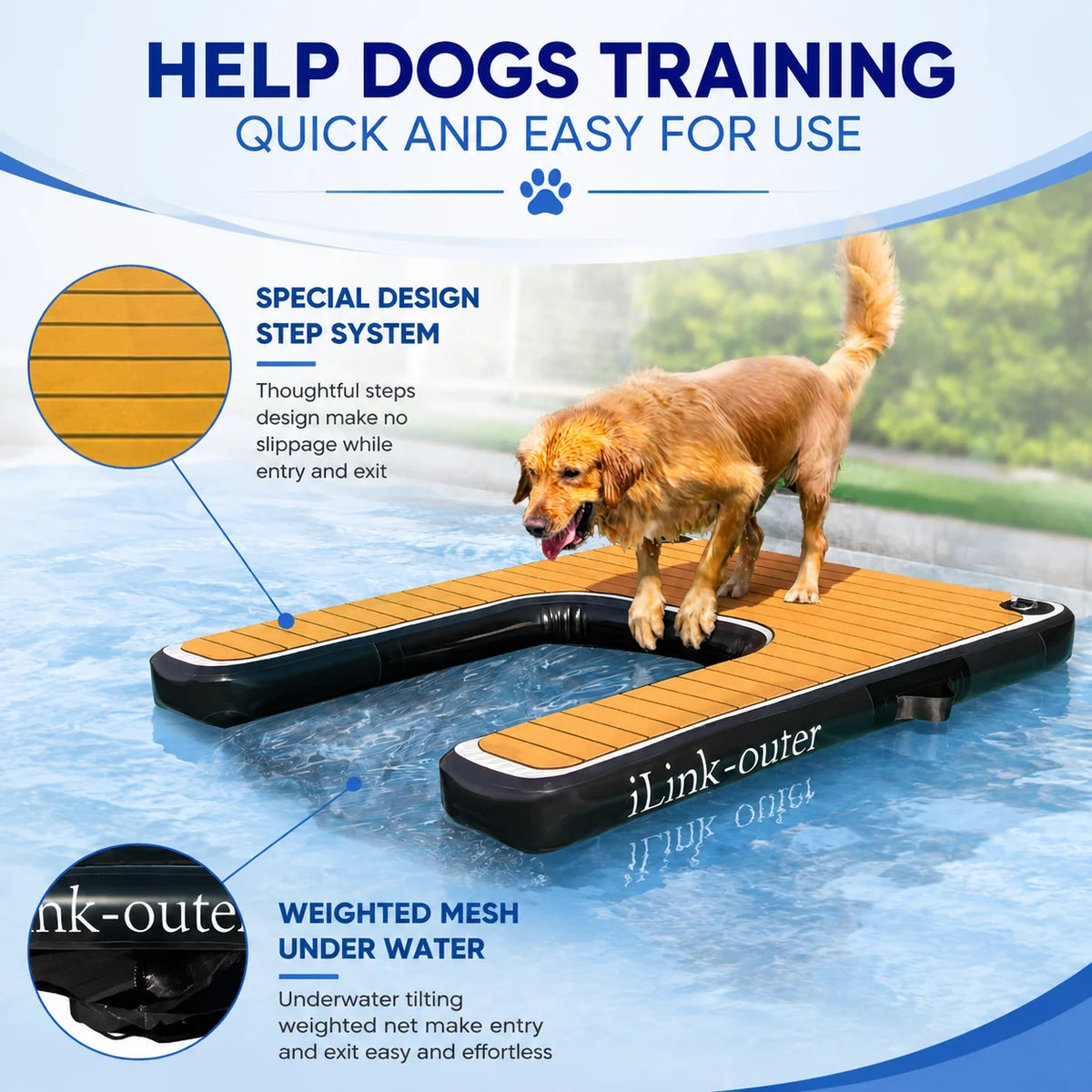 Inflatable Dog Ramp For Small Dogs Supports 230lbs