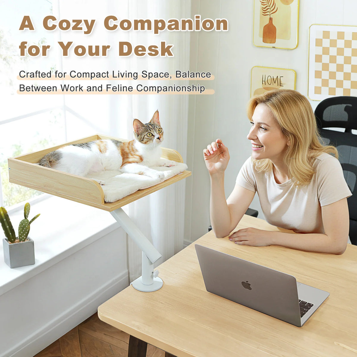 PAWZ Road Cat Desk Bed 360-Degree Rotatable Stand