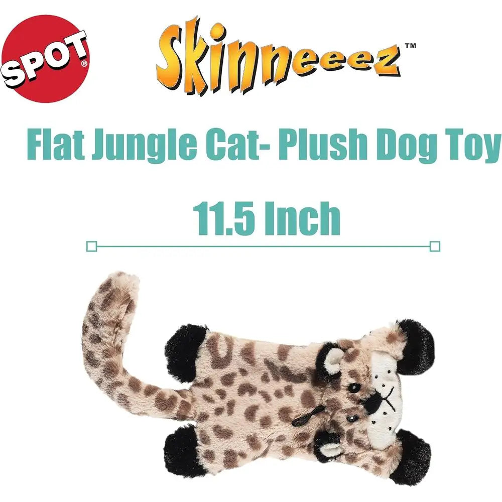 Skinneez Lat Cat 11.5 Inch Interactive Plush Squeaky Dog Toy