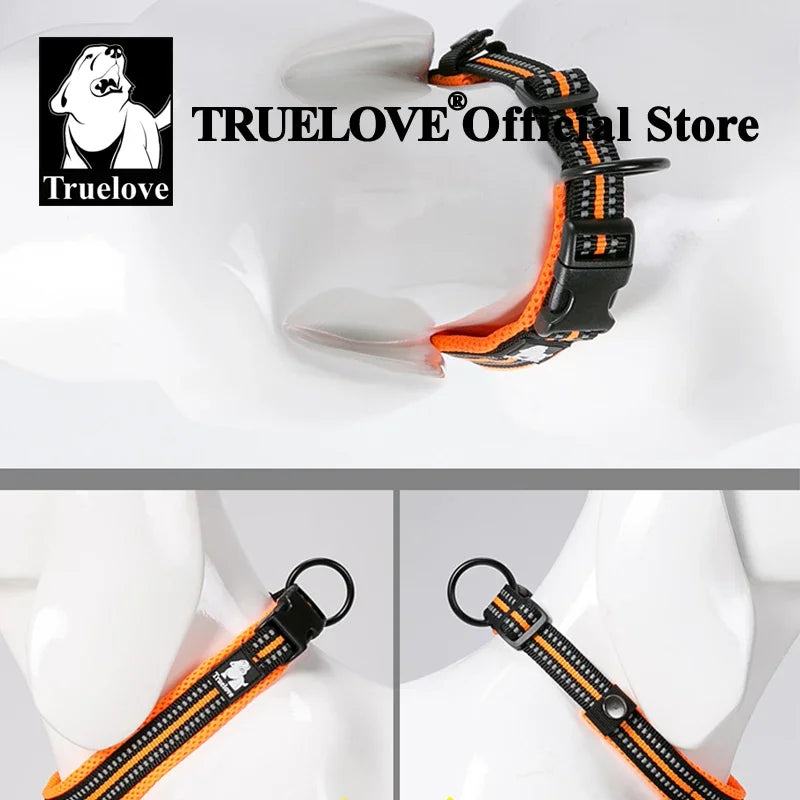 TrueLove Adjustable Nylon Padded Reflective Pet Collar