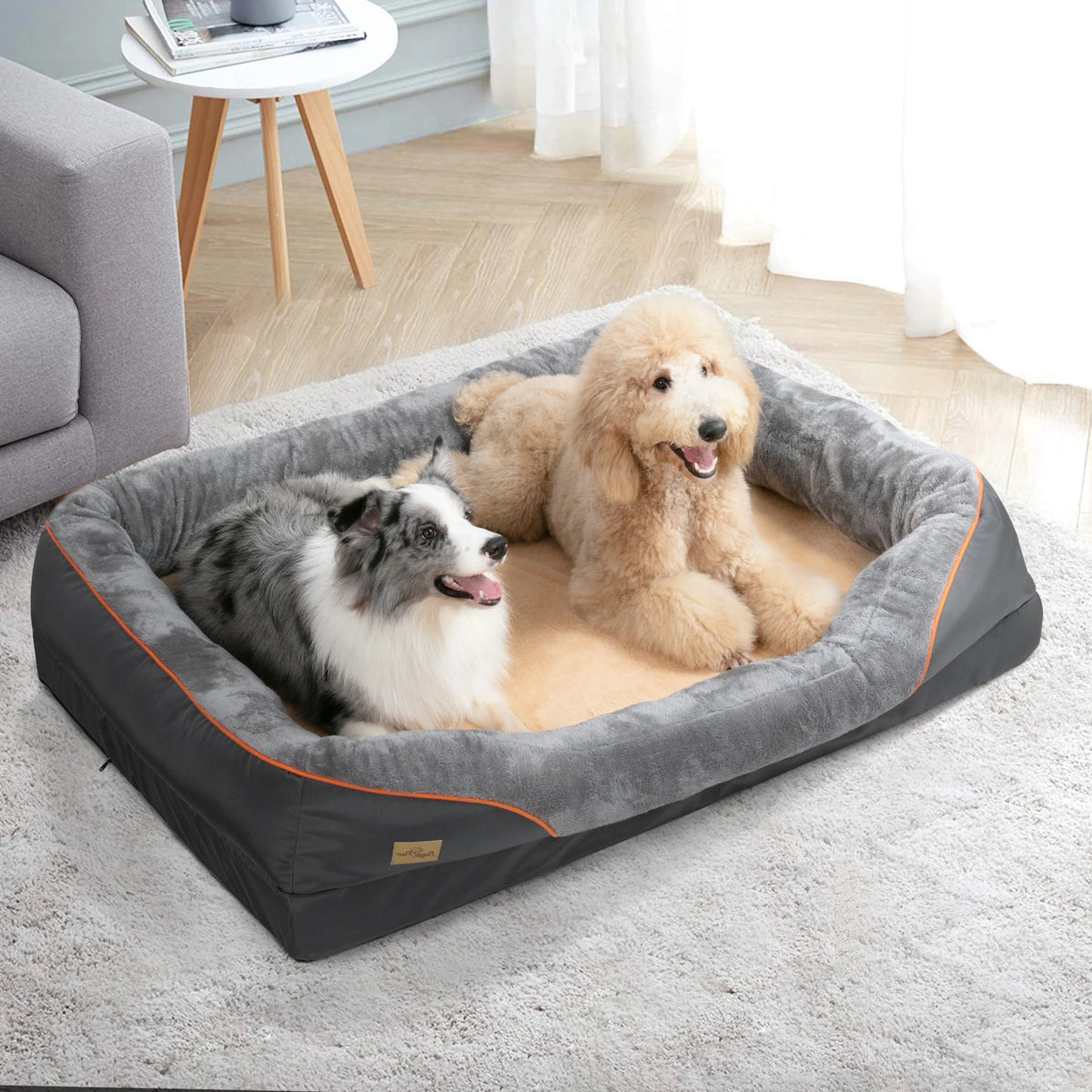 BINGOPAW Dog Bed Anti Allergy Waterproof With Removable Cover