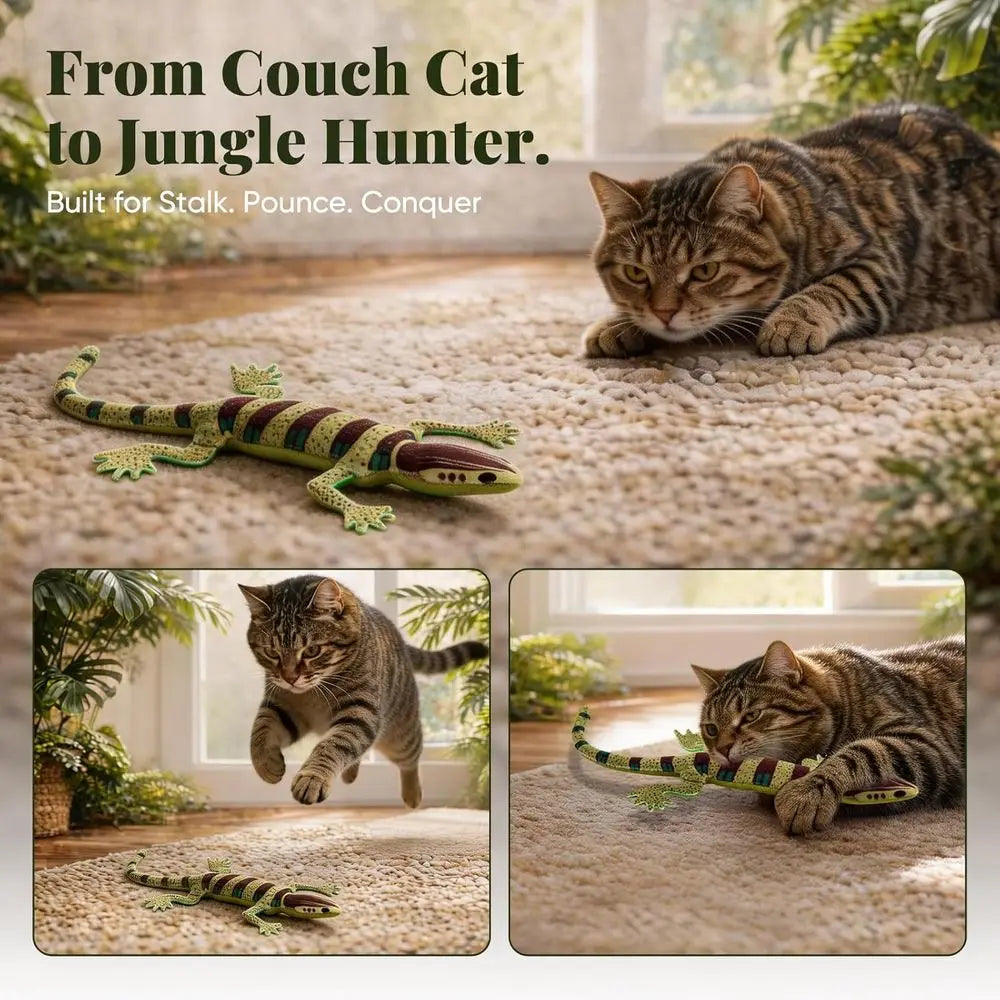 Lizard Catnip Toys Chew Bite Resistant Toys Indoor Cats Boredom Relief Teeth Cleaning Interactive Funny Cute Kitten Cat Lover Gift