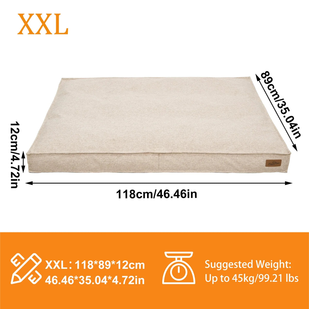 M-2XL Dog Beds Crate Pad for Medium/Large Dogs Pet Mat Ultra Soft Cozy Sleeping Kennel Pad Linen Cover Foam Base