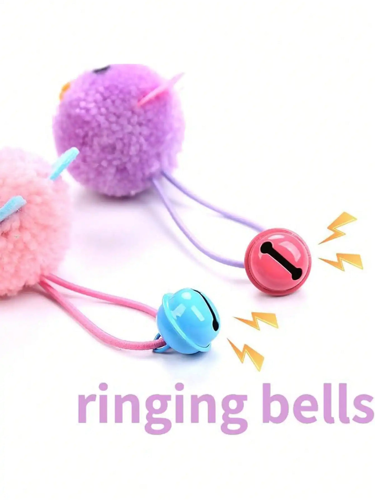 Cat Toys Set Plush Balls With Bell And Mouse Toys