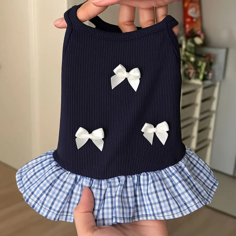Korean Style Pet Skirt With Bowknot For Dogs And Cats