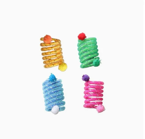 Interactive Spring Cat Toy With Bite Resistant Ball