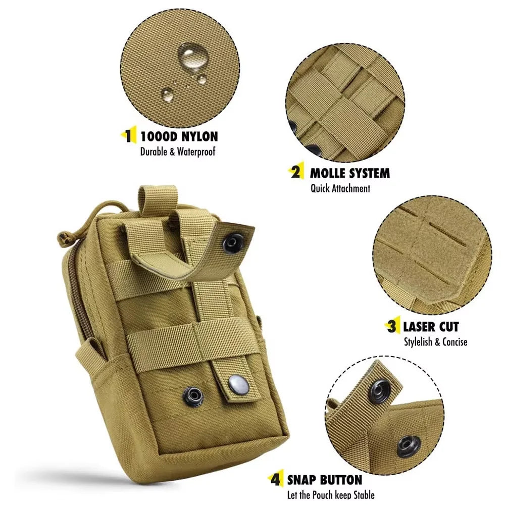 Dog Tactical Molle Pouches Set For Harness Attachments