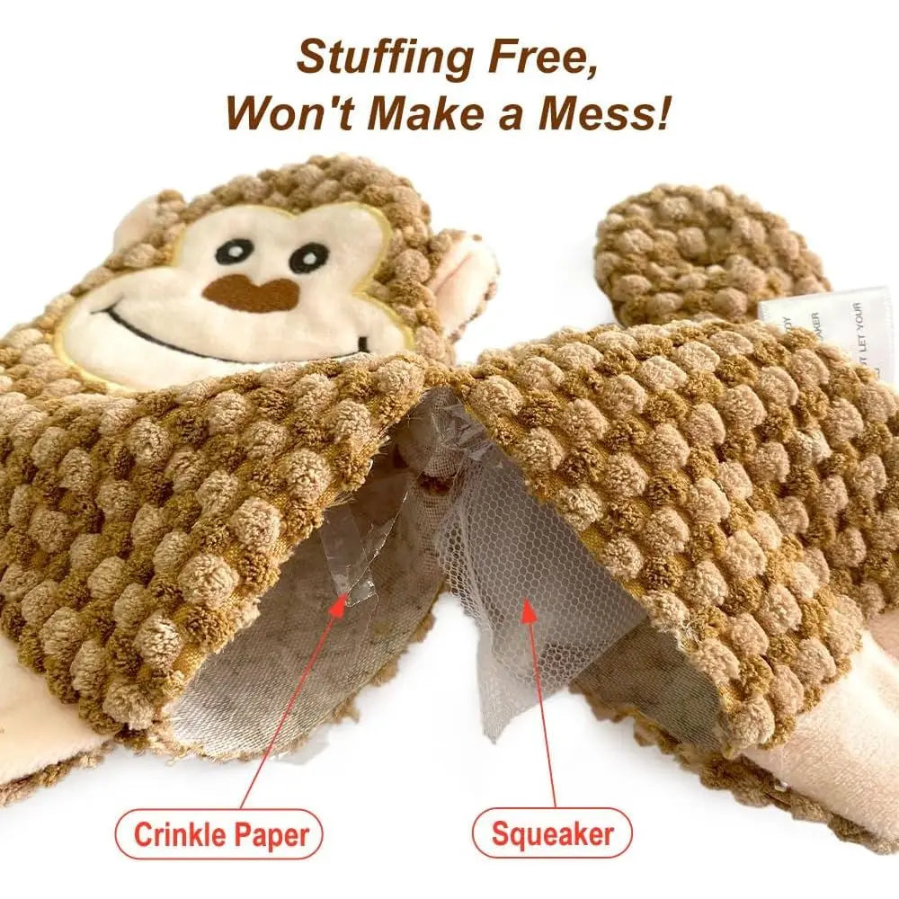No Stuffing Squeaky Crinkle Dog Toys For Puppies
