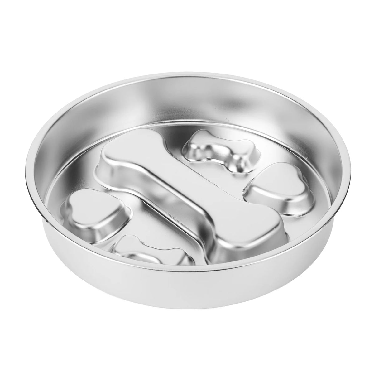 304 Stainless Steel Slow Feeder Dog Bowls with Non-Slip Mat Dog Wat Dog Water Bowl Pet Food Bowls for Small & Medium Dogs