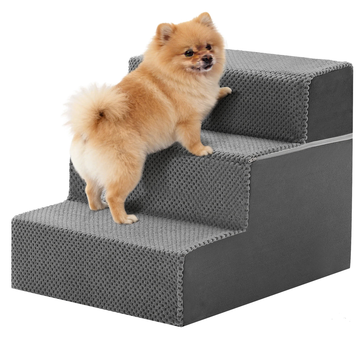 JHK Right Angled Foam Dog Stairs Ramp Three To Five Steps
