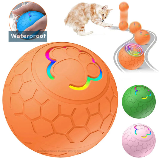 Automatic Bouncing Electronic Dog Toy Ball With Interactive Lights