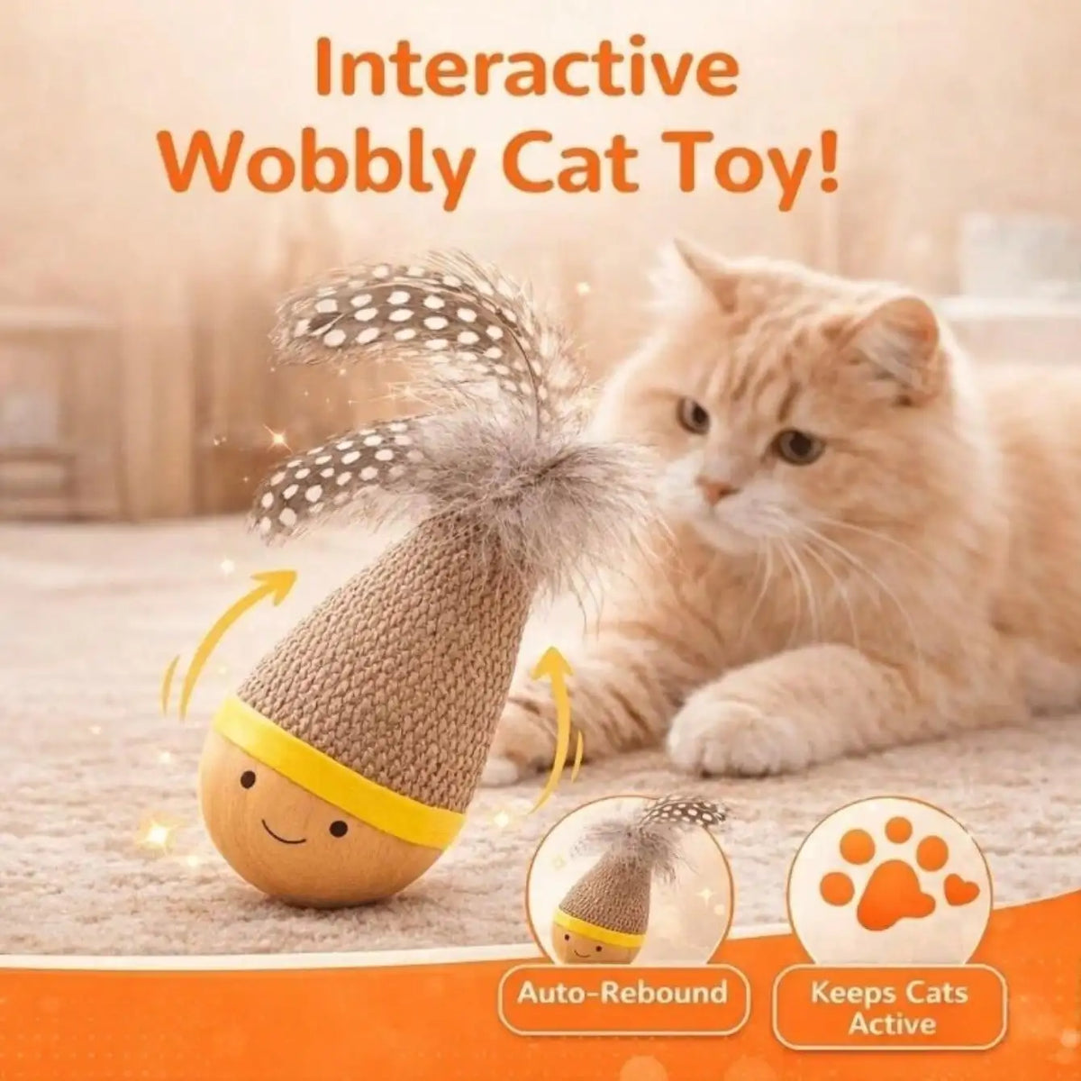 Funny Feather Cat Teaser Toy For Indoor Exercise And Fun