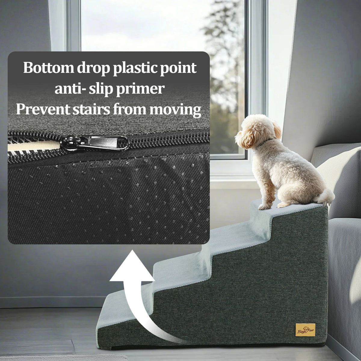 Dog Steps 3 To 5 Stairs Ramp With Non Slip