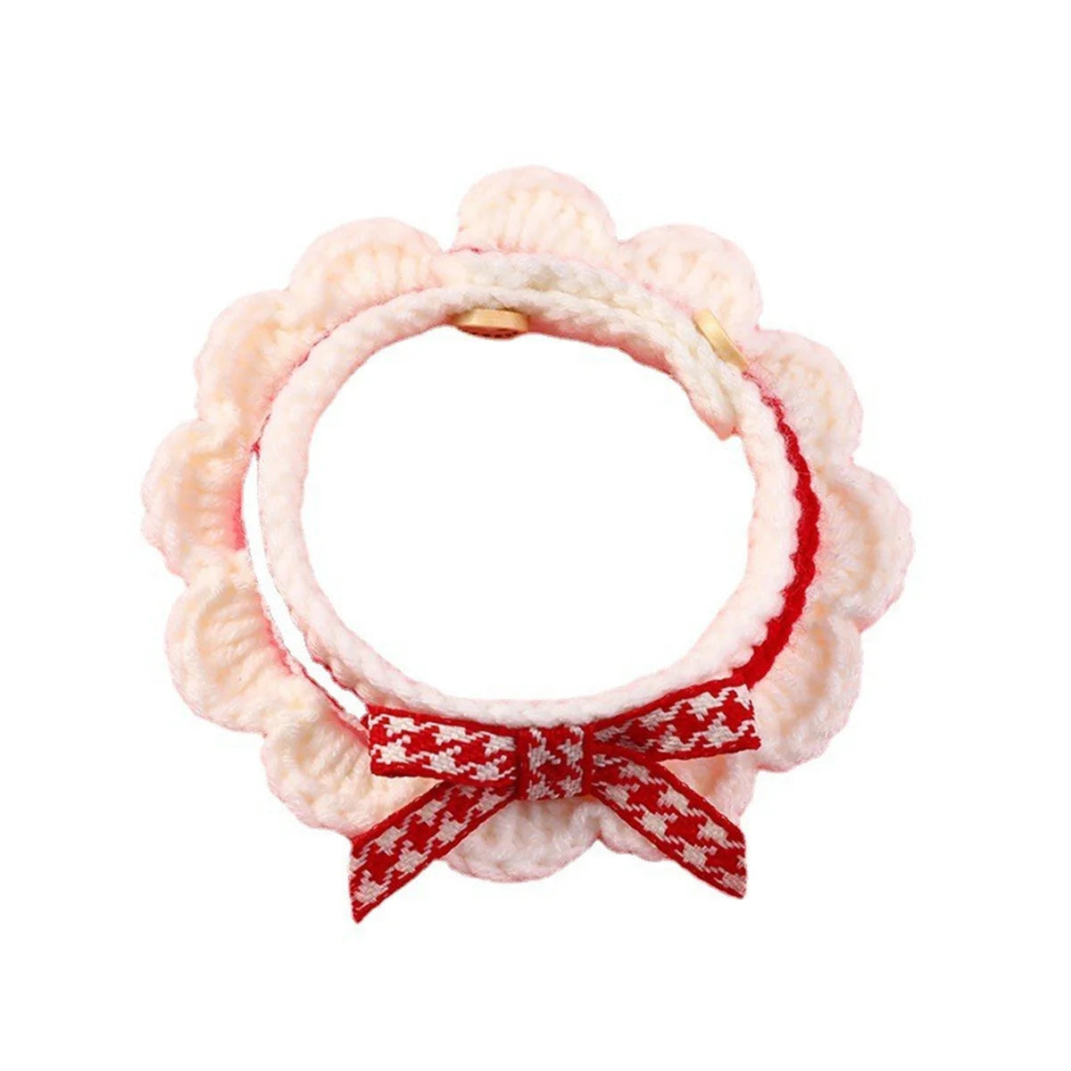 Cute Bow Knot Hand-Knitted Pet Collar For Dogs Cats