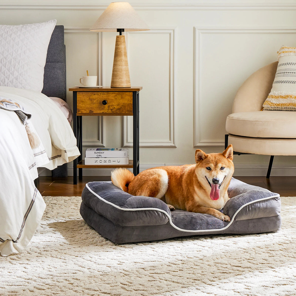 JHK Orthopedic Memory Foam Dog Bed For Small Dogs And Cats
